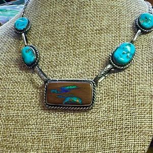 ((SOLDDD)) Australian opal and turquoise necklace